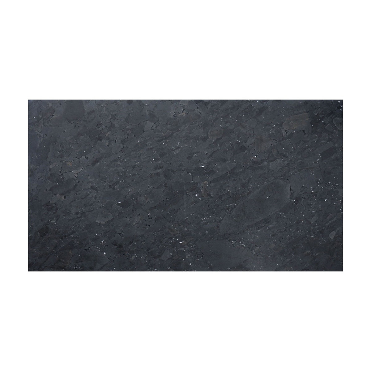 Infinity Black quartzite slab, full slab view