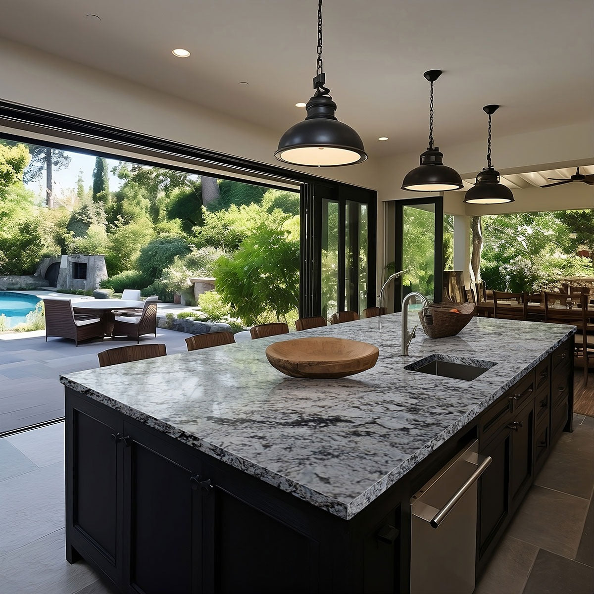 Lennon granite countertop installed in a kitchen