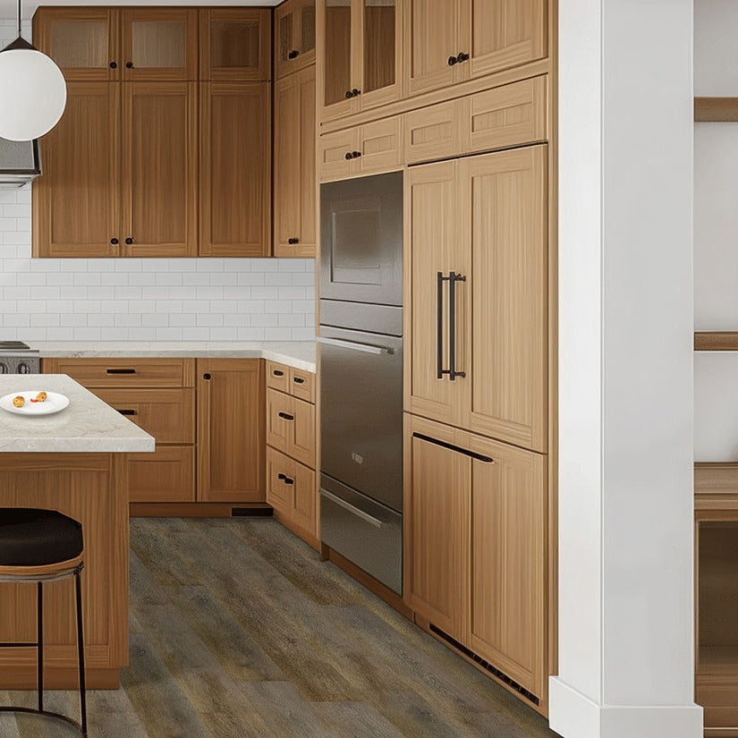 Lumataj LumaLuxe quartz kitchen countertop installed in a room setting