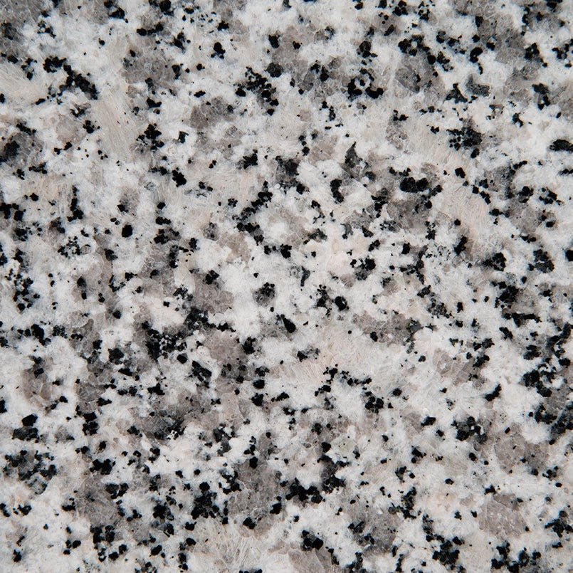 Luna Pearl granite slab, close up of the surface