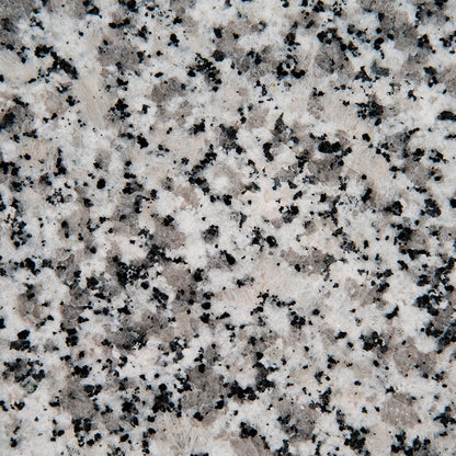 Luna Pearl granite slab, close up of the surface