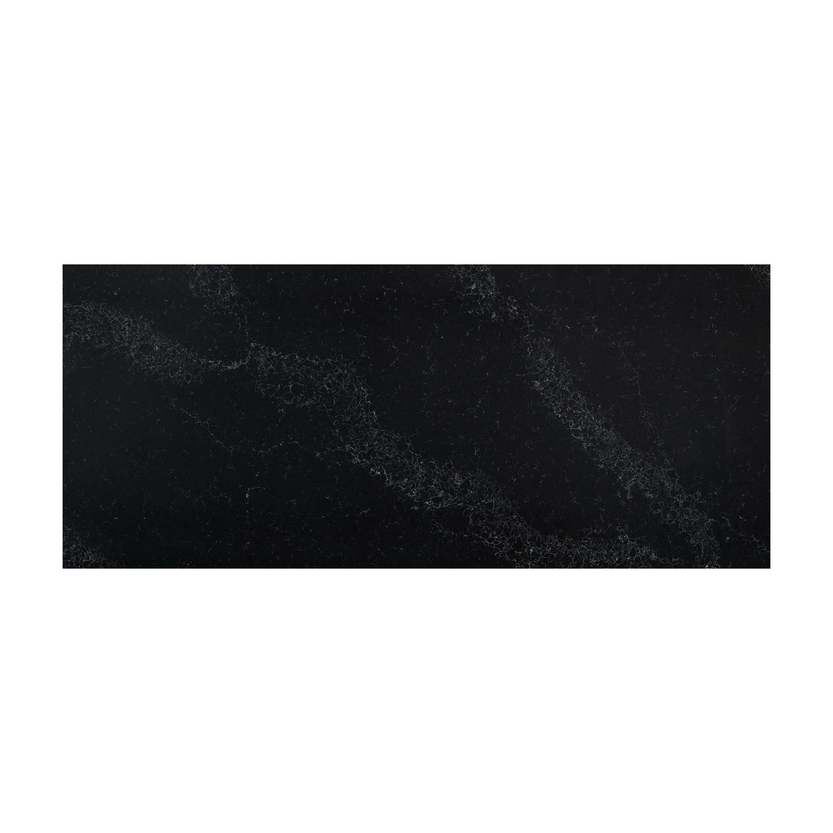 Midnight Corvo quartz slab, full slab view
