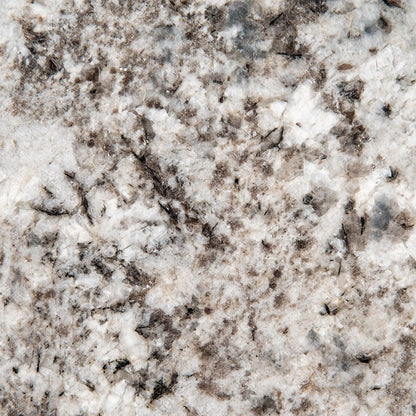Mirage White granite slab, close up of the surface
