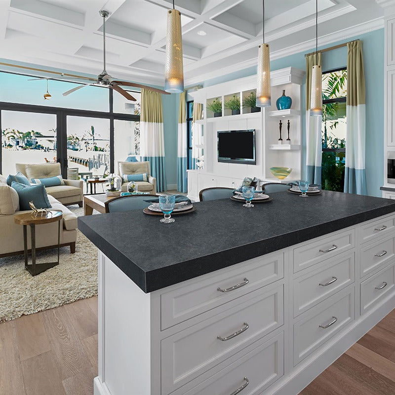 Nero Mist granite countertop installed in a kitchen
