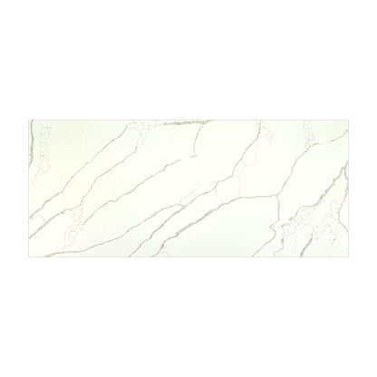 New Calacatta Laza Gold quartz slab, full slab view