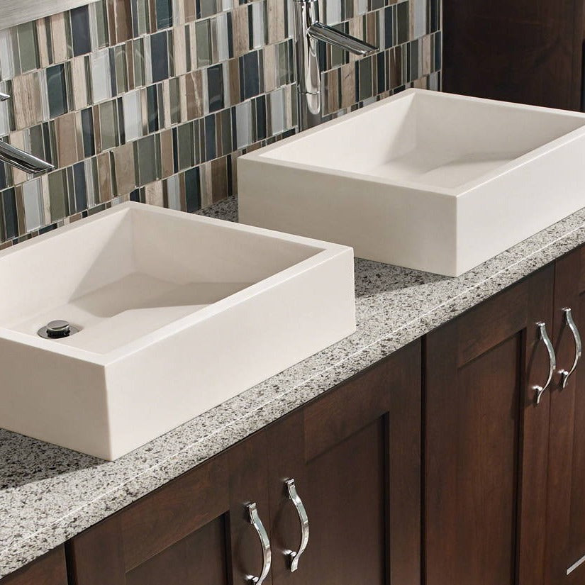 Peppercorn White quartz countertop installed in a room setting