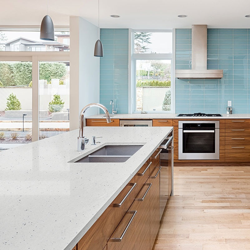 Pitaya White granite countertop installed in a kitchen