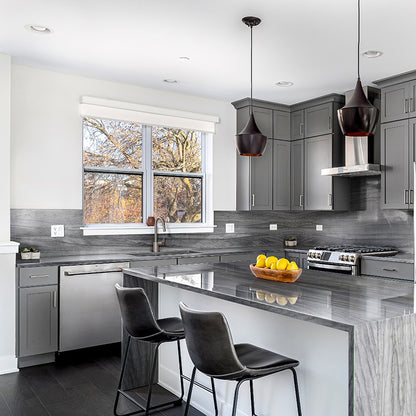 Platinum Gray quartzite installed in a room setting