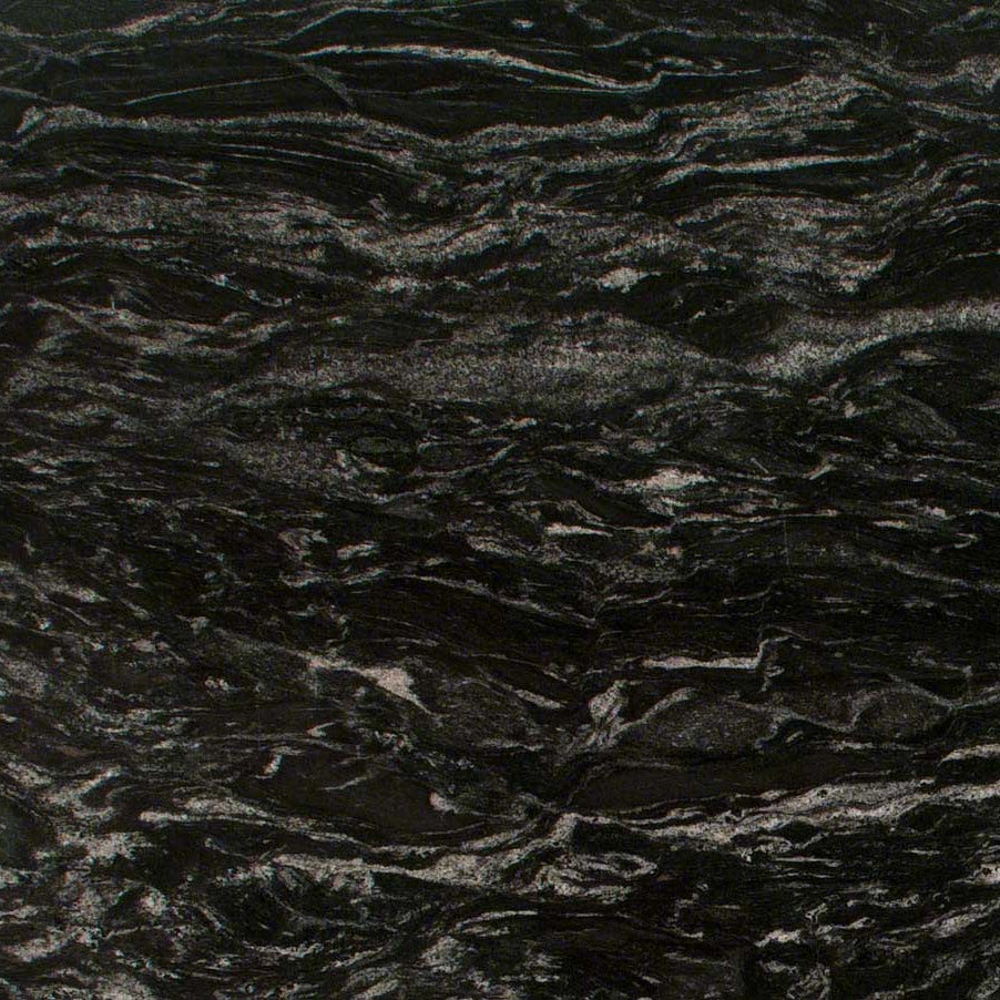 Silver Waves granite slab, wider view of the stone pattern