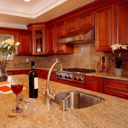 Solarius granite countertop installed in a kitchen