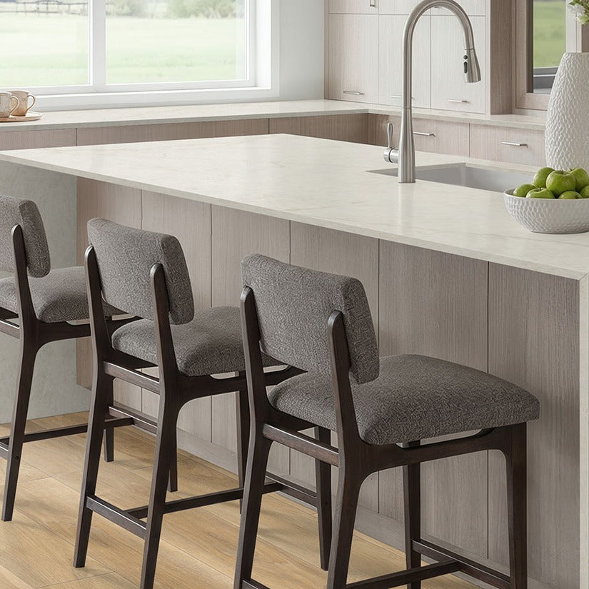 SoliTaj Q Plus quartz kitchen countertop installed in a room setting