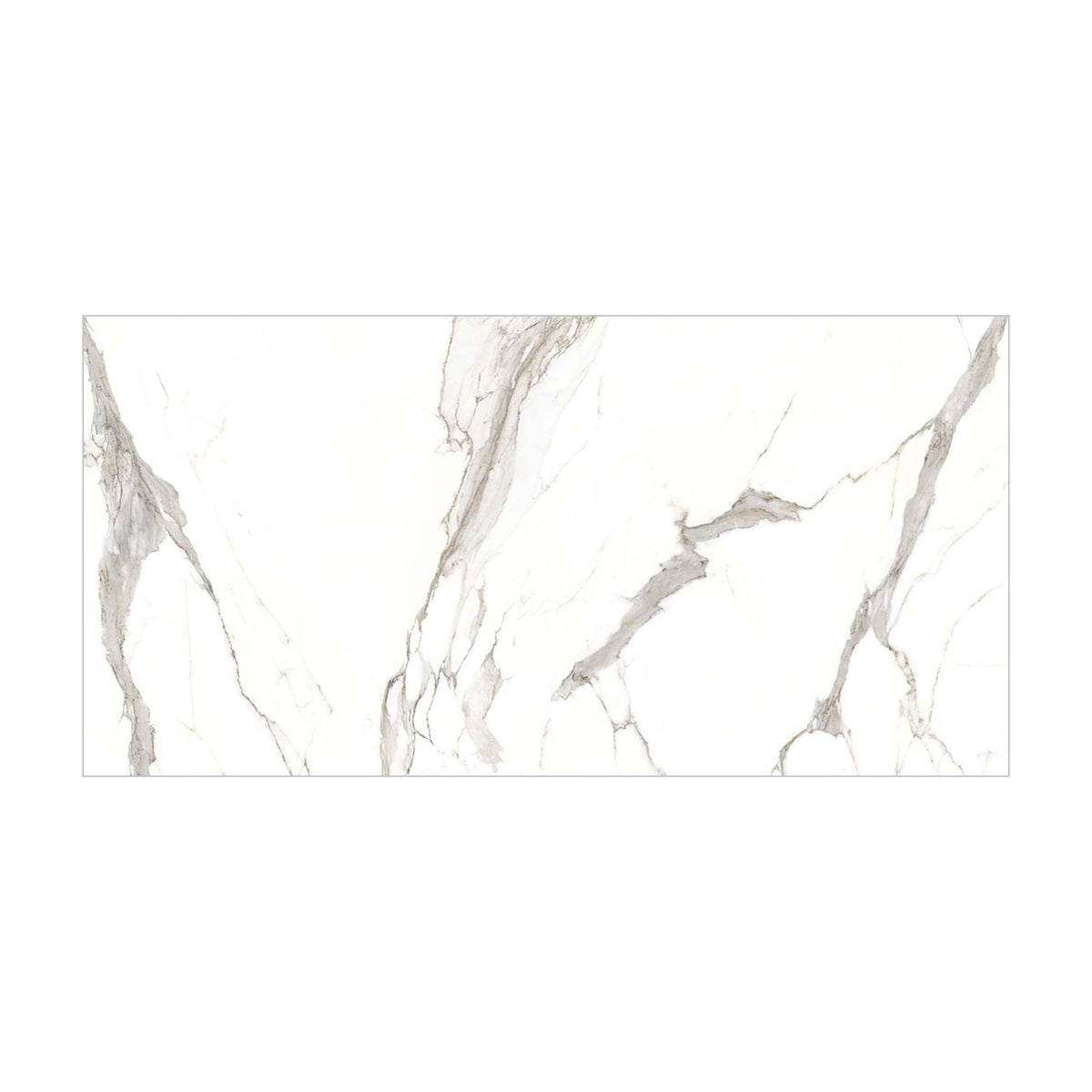 Statuario Bari porcelain slab, full slab view
