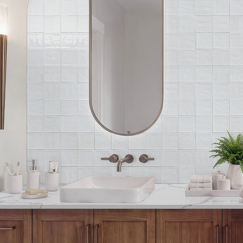 Statuary Classique quartz countertop installed in a room setting