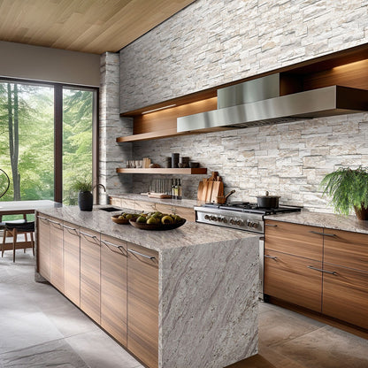 Steel Grey granite countertop installed in a kitchen