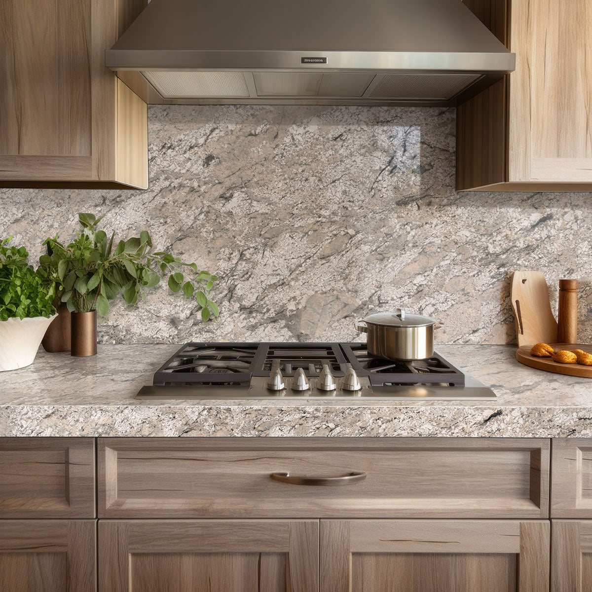 Sunset Canyon granite countertop installed in a kitchen