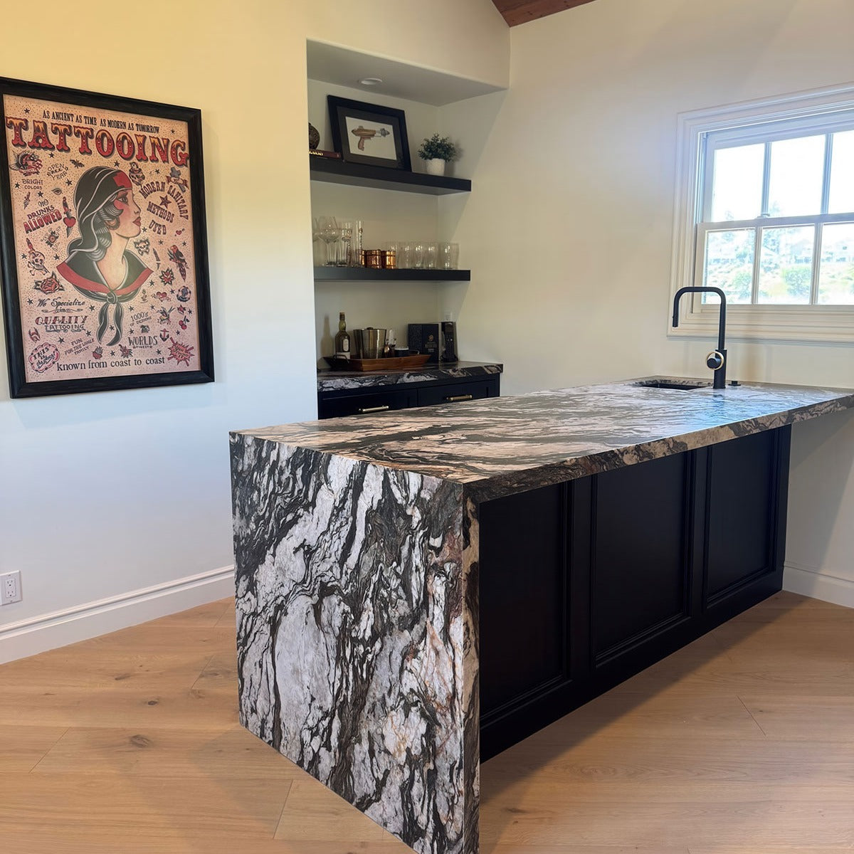 Tempest quartzite installed in a room setting