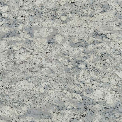 White Ice granite slab, wider view of the stone pattern