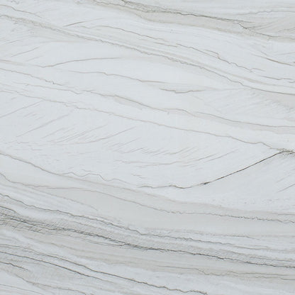 White Macaubas quartzite slab, close up of the stone surface