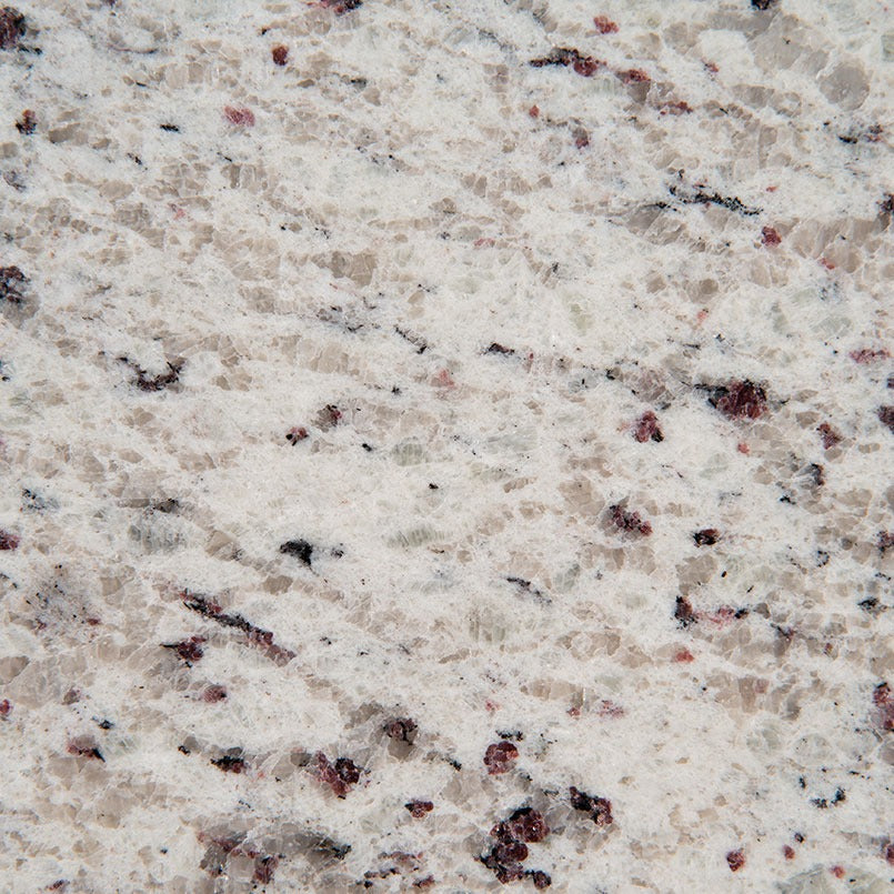 White Ornamental granite slab, close up of the surface