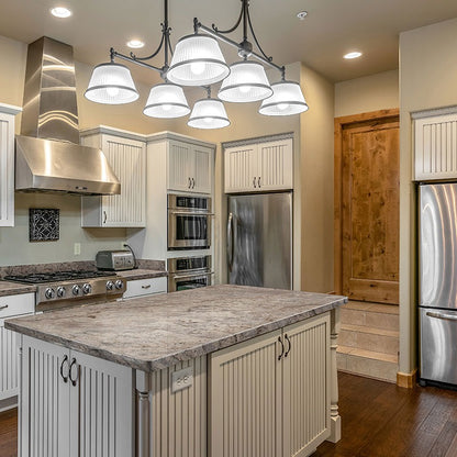 White Spring granite countertop installed in a kitchen