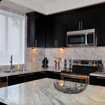 Napa Gray ceramic tile shown in a finished room, scene 3