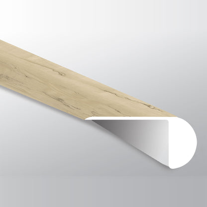 Nove Plus Akadia round overlapping stair nose trim for glue down luxury vinyl flooring
