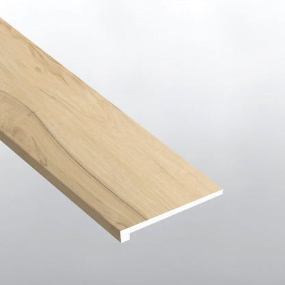 Nove Plus Akadia square eased edge stair tread trim for glue down luxury vinyl flooring