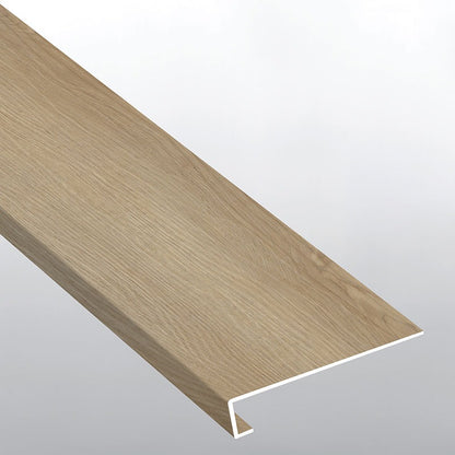 Nove Plus Hyde Haven wide square eased edge stair tread trim for glue down luxury vinyl flooring