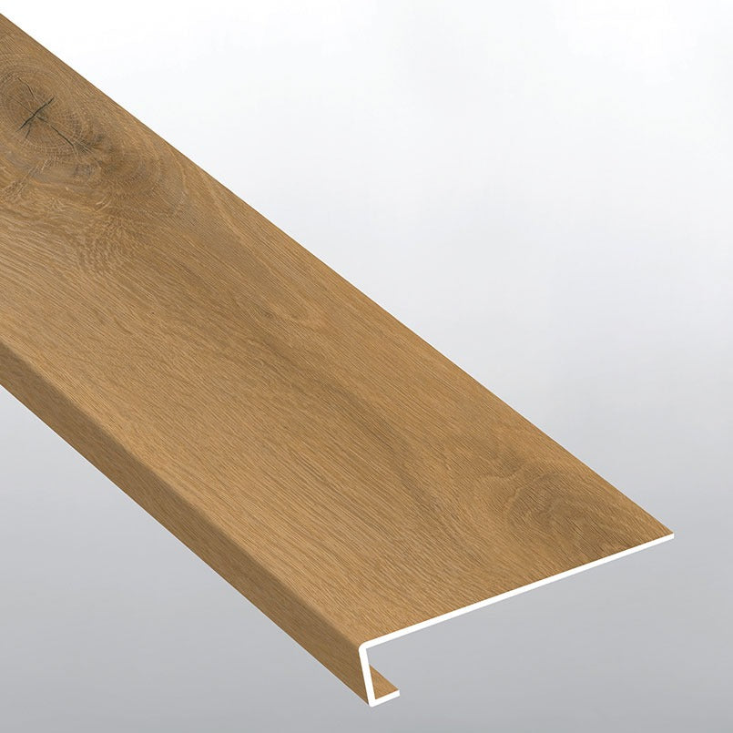 Nove Reserve Scandi wide square eased edge stair tread trim for glue down luxury vinyl flooring