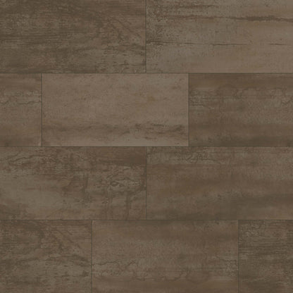 Oxide Copper metallic look porcelain tile, matte finish, 12 by 24 inch view