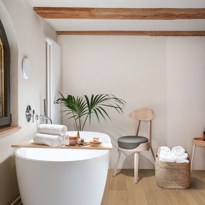 Placero Timber porcelain tile installed in a bathroom setting