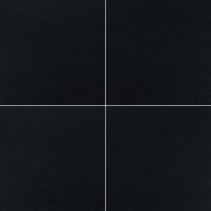 Premium Black Granite Tile, 12"x12" Tile in Honed finish