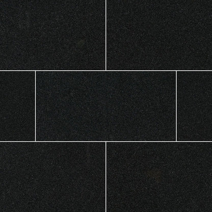 Premium Black Granite Tile, 12"x24" Tile in Polished finish