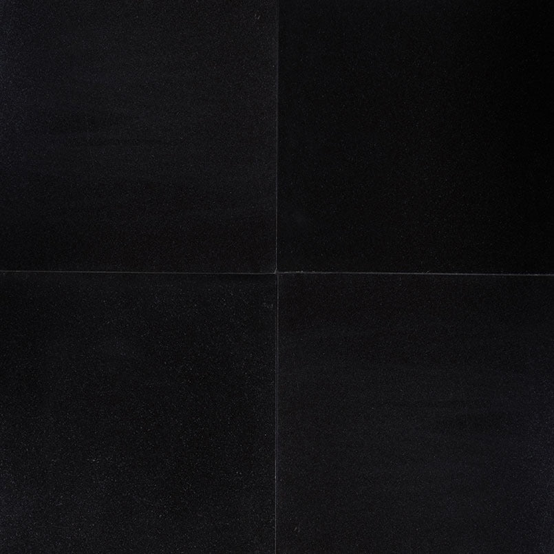Premium Black Granite Tile, 18"x18" Tile in Polished finish