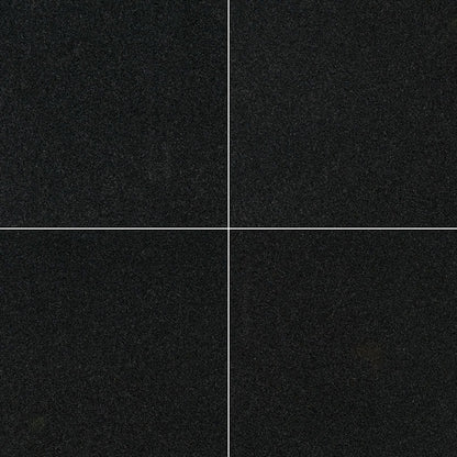 Premium Black Granite Tile, 24"x24" Tile in Polished finish