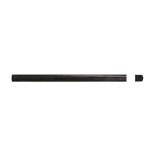 Premium Black Granite Tile, 3/4"x12" Pencil Molding in Polished finish
