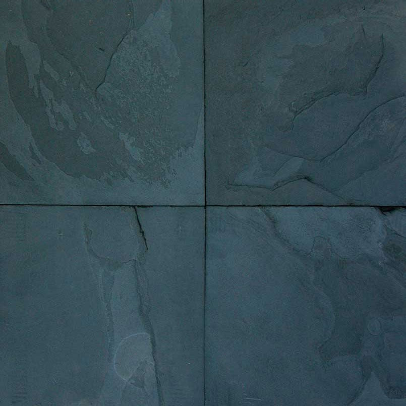 Premium Black Slate Tile, 12"x12" Tile in Gauged finish