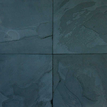 Premium Black Slate Tile, 16"x16" Tile in Gauged finish