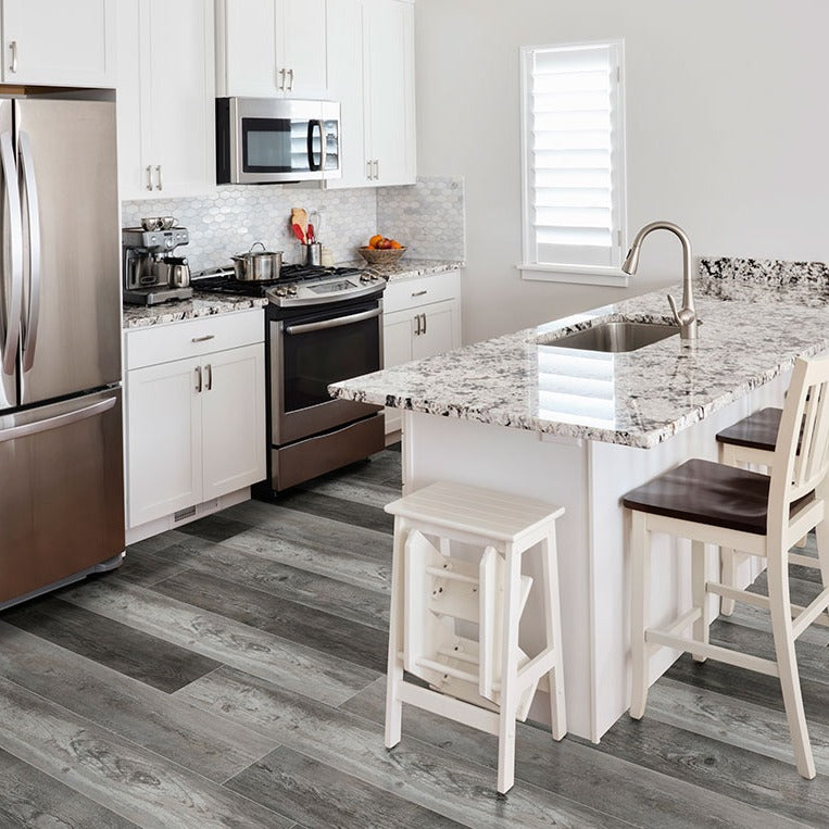 Prescott Boswell SPC rigid core vinyl flooring shown in a furnished room