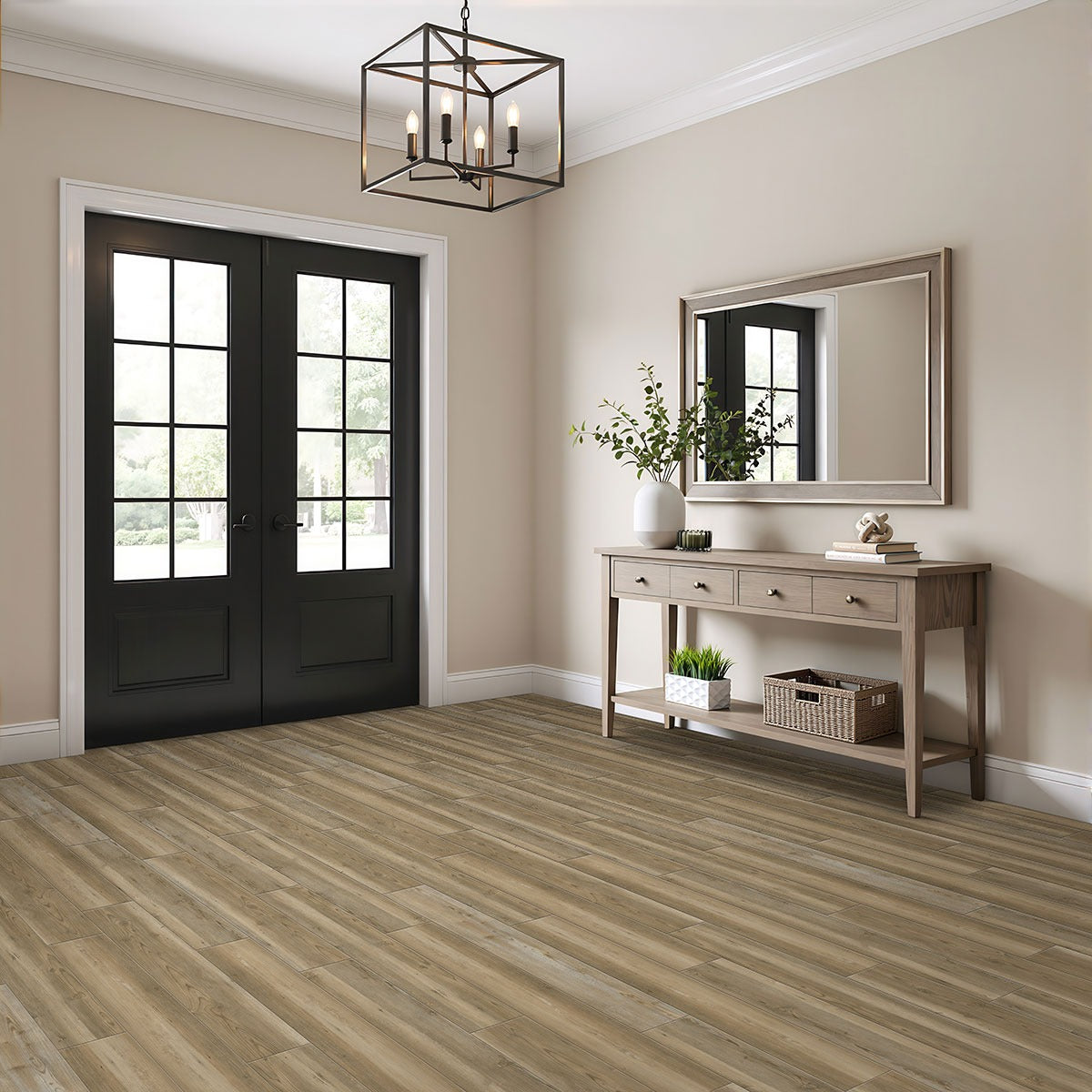Prescott Brookings SPC rigid core vinyl flooring installed in a entryway