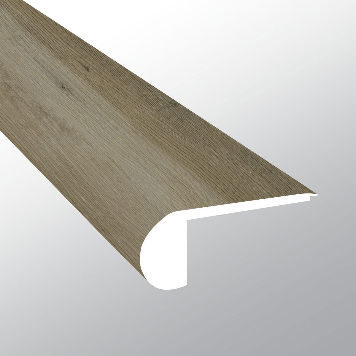 Prescott Brookings round flush stair nose trim for SPC rigid core vinyl flooring