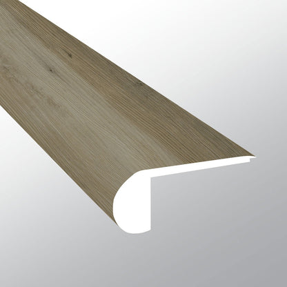 Prescott Brookings round flush stair nose trim for SPC rigid core vinyl flooring