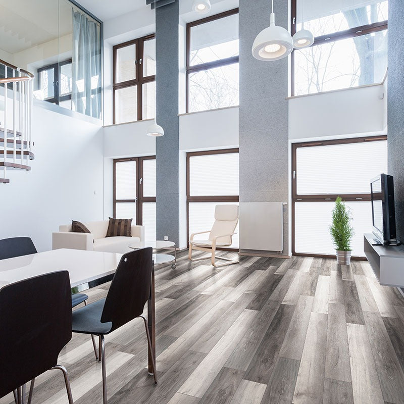Prescott Draven SPC rigid core vinyl flooring shown in a furnished room