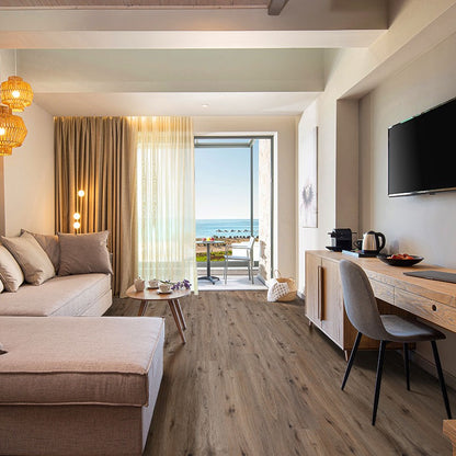 Prescott Fauna SPC rigid core vinyl flooring shown in a furnished room