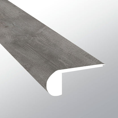 Prescott Katella Ash round flush stair nose trim for SPC rigid core vinyl flooring
