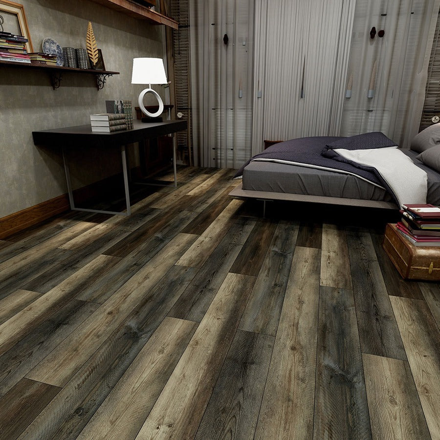 Prescott Stable SPC rigid core vinyl flooring shown in a furnished room