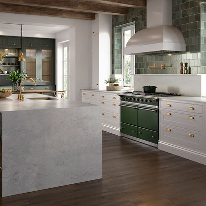 Renzo Jade ceramic tile shown in a finished room, scene 2