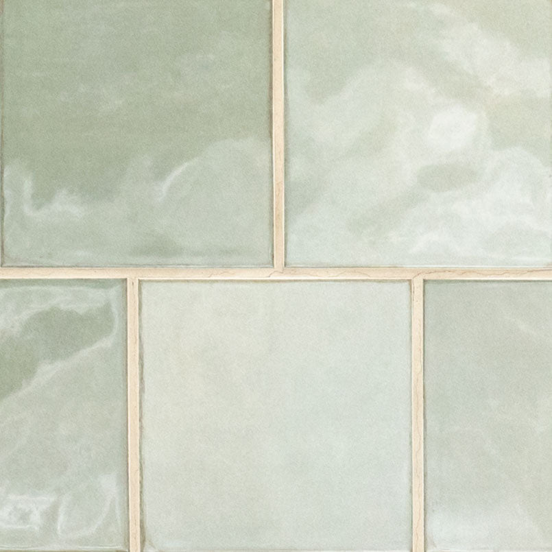 Renzo Jade ceramic tile, glossy finish, 5 by 5 inch view