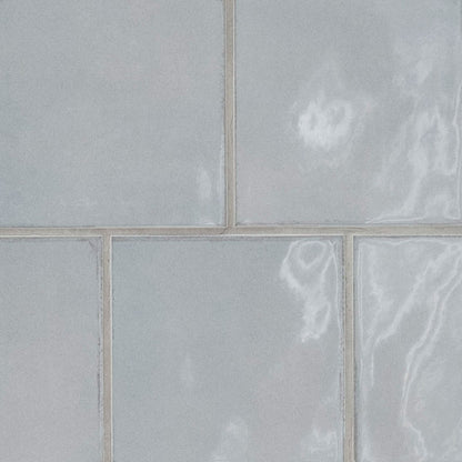 Renzo Sky ceramic tile, glossy finish, 5 by 5 inch view