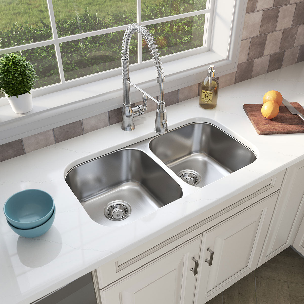 Renzo Sterling ceramic tile installed in a kitchen setting